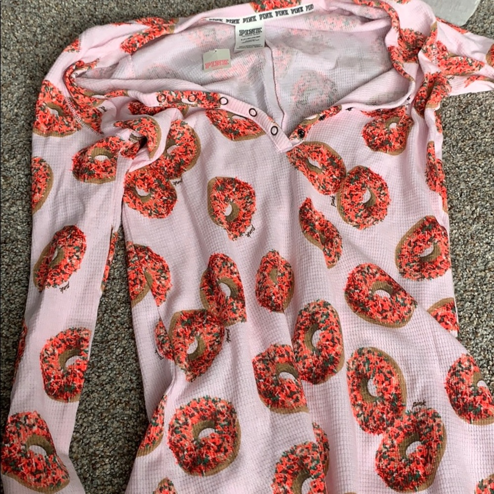 New with tags pink donut onesie vs pink